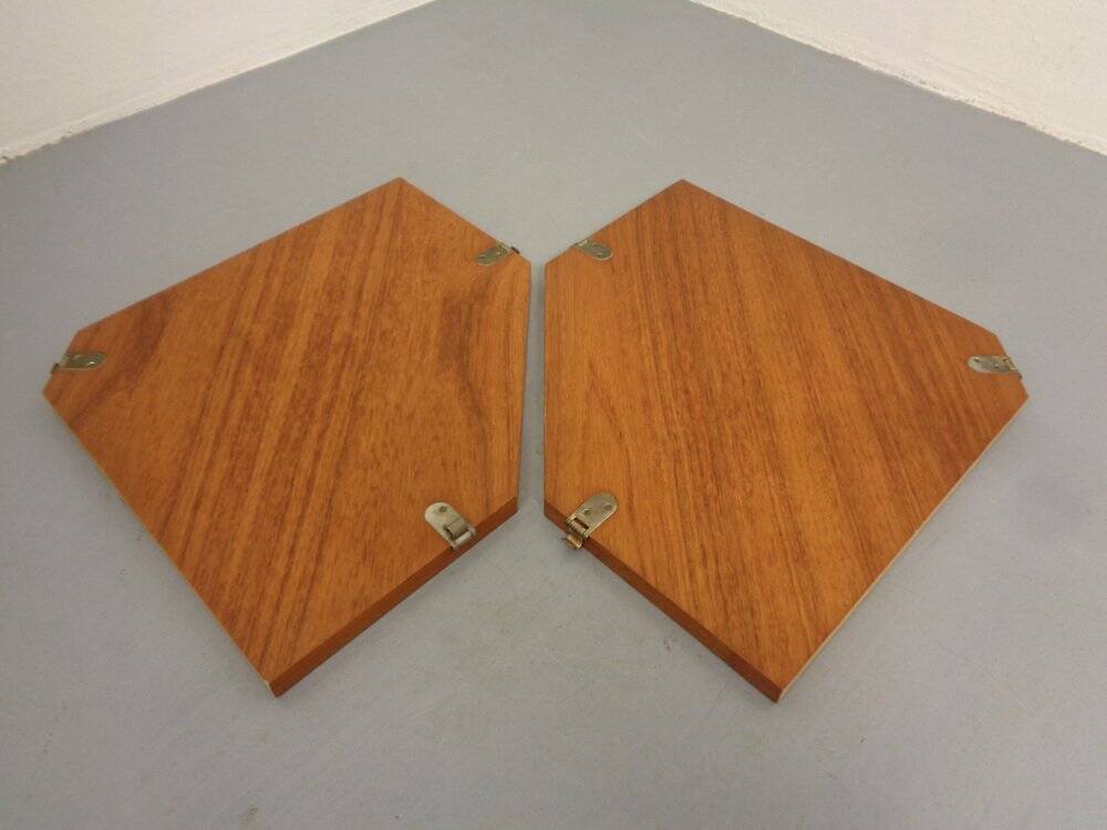 Swedish Teak Corner Shelf by Kajsa and Nils Nisse Strinning for String, 1950s