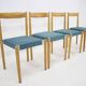 Ensemble de quatre chaises de salle à manger design par Miroslav Navrátil, années 1970.