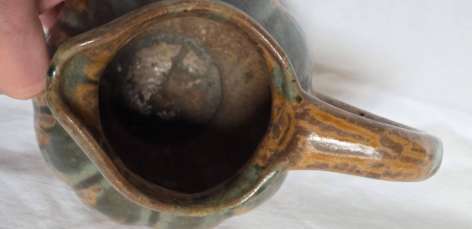 Glazed Terracotta Pumpkin Jug