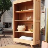 Vintage compass foot bookcase