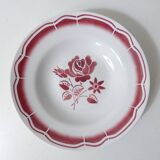 9 FB Digoin pink soup plates