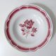 9 assiettes creuses FB Digoin rose