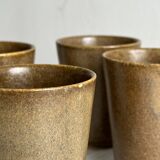 Set of 5 Digoin stoneware mugs