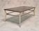 Italian coffee table metal & smoked glass ca 1970