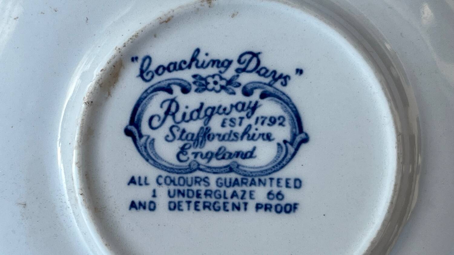Set of 5 Ridgway cups from the 60s