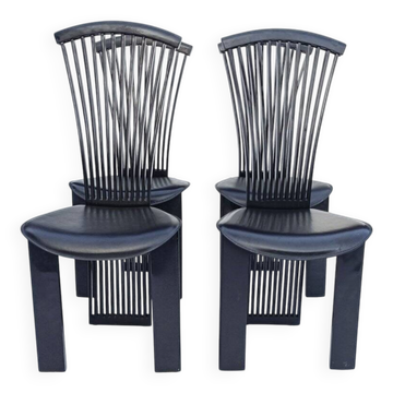 Italian modern dining chairs attributed to Pietro Costantini, 1980s, set of 4