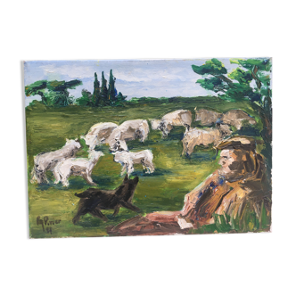 Painting, the herd