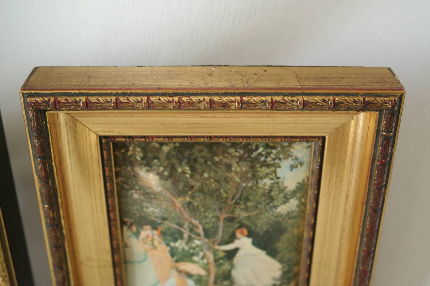 Trio of reproductions of famous vintage painters' tableaux.