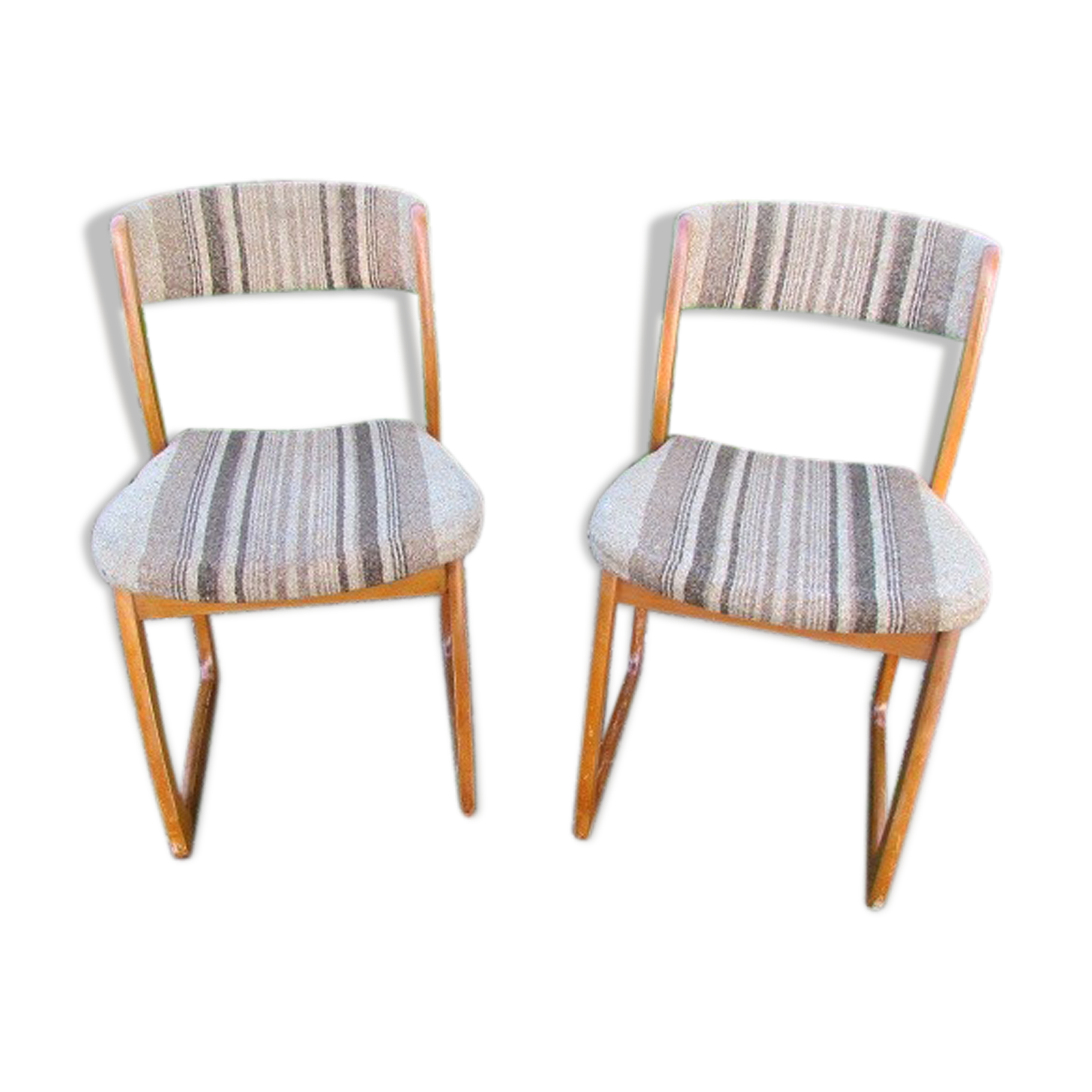 Pair of sled chairs from the 60s