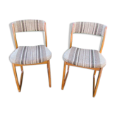 Pair of sled chairs from the 60s