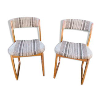 Pair of sled chairs from the 60s