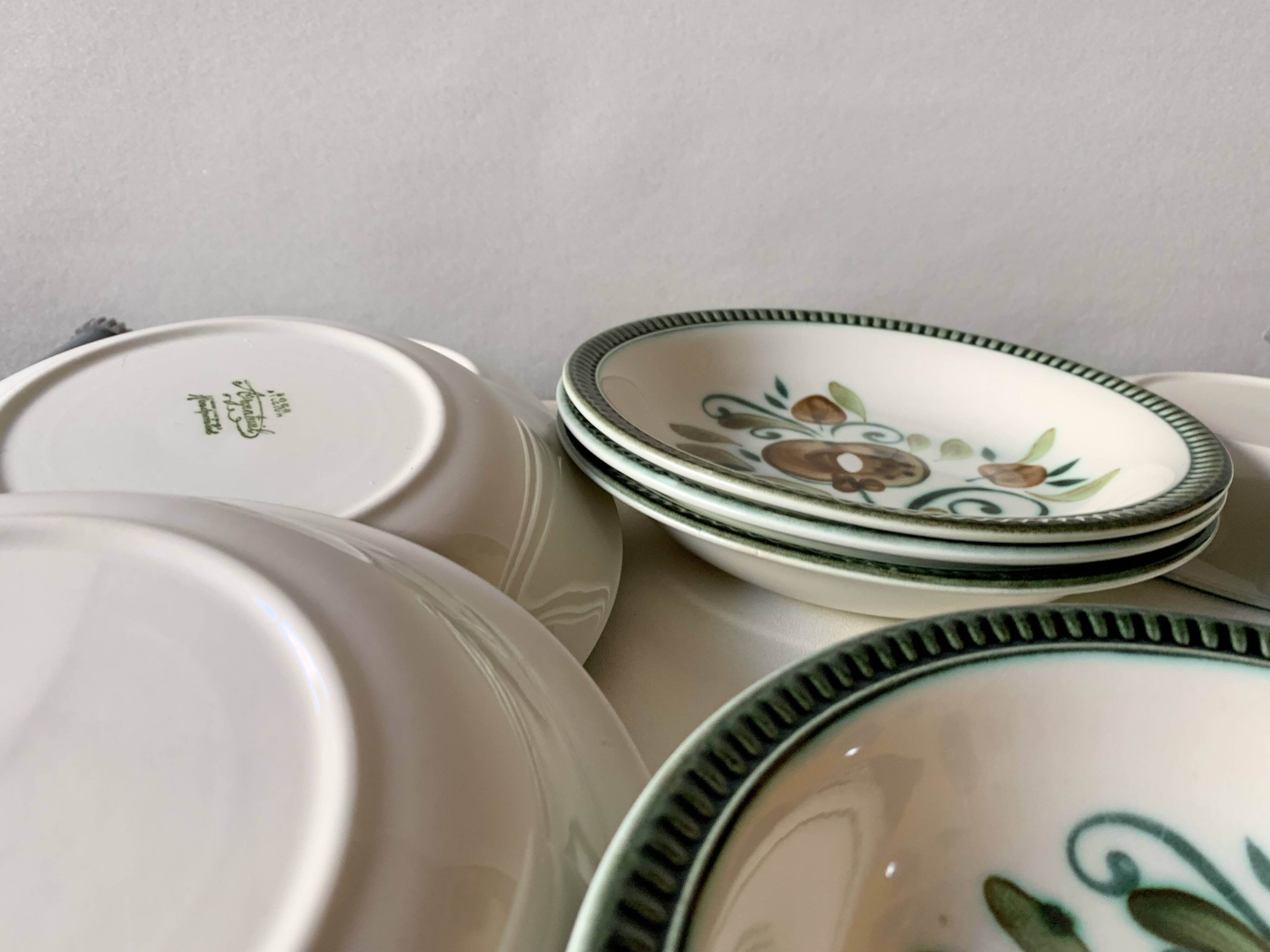 Set of 12 boch la louvière soup plates - argenteuil series