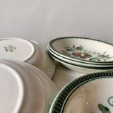 Set of 12 boch la louvière soup plates - argenteuil series