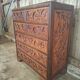 Commode / chiffonnier asiatique en bois sculpté – XXe siècle ( omb)