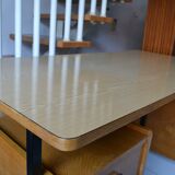 Modernist desk with two oak pedestals from the 60s
