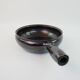 Ebony enameled ceramic fondue pot signed André Martin Vallauris 1950s