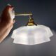 Vintage lampshade in sky blue opaline