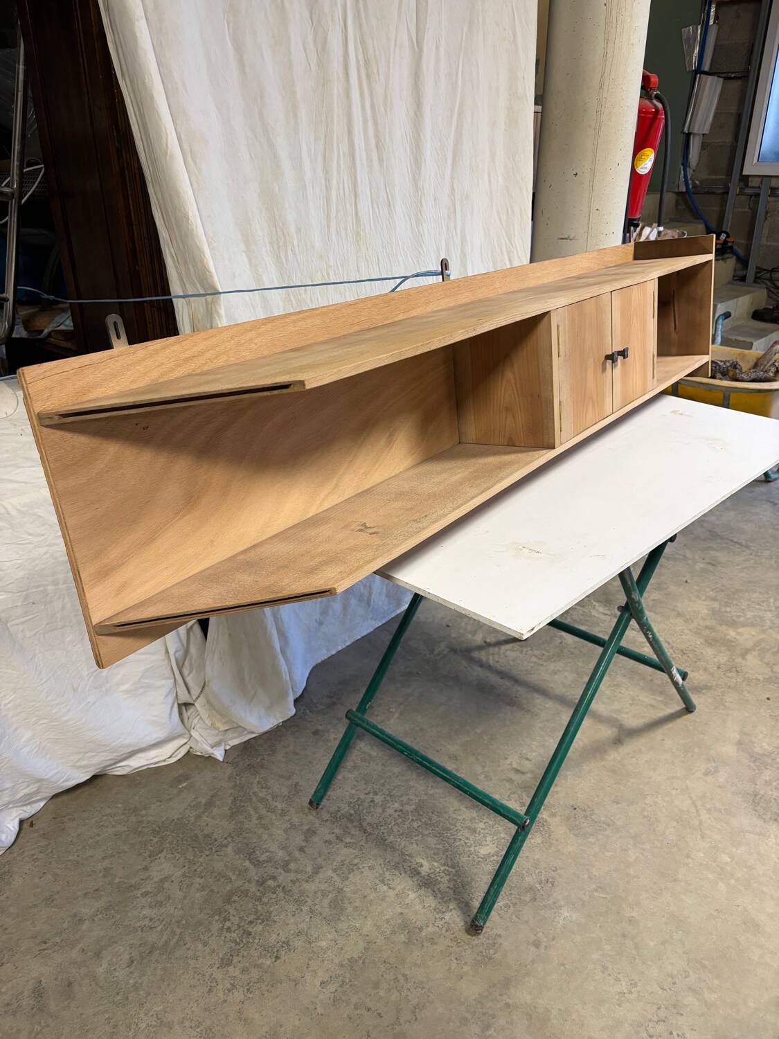 Vintage hanging shelf