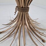 Hollywood Regency Gilded Coco Chanel Style Sheaf of Wheat Coffee Table, 197