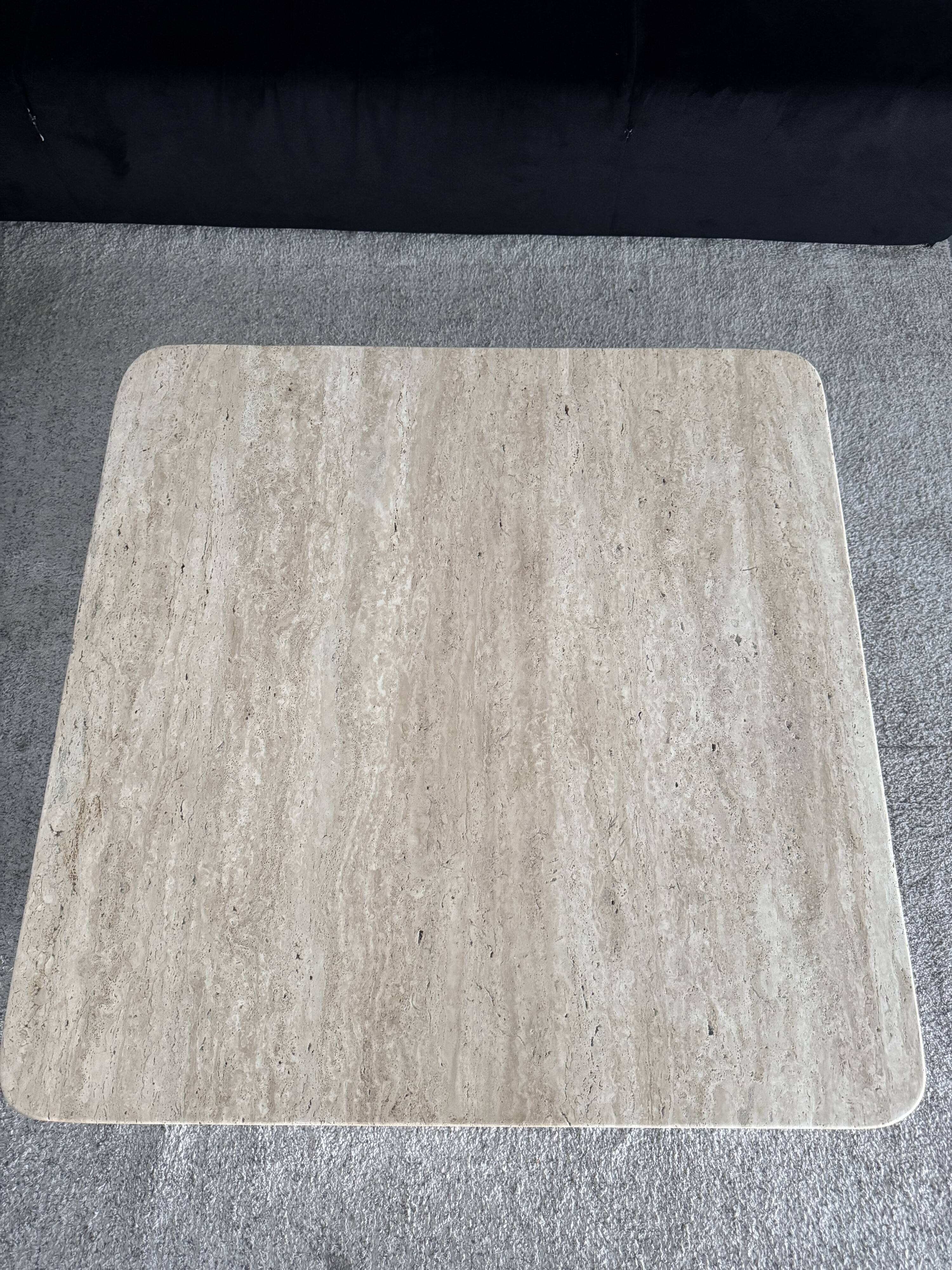 Travertine coffee table