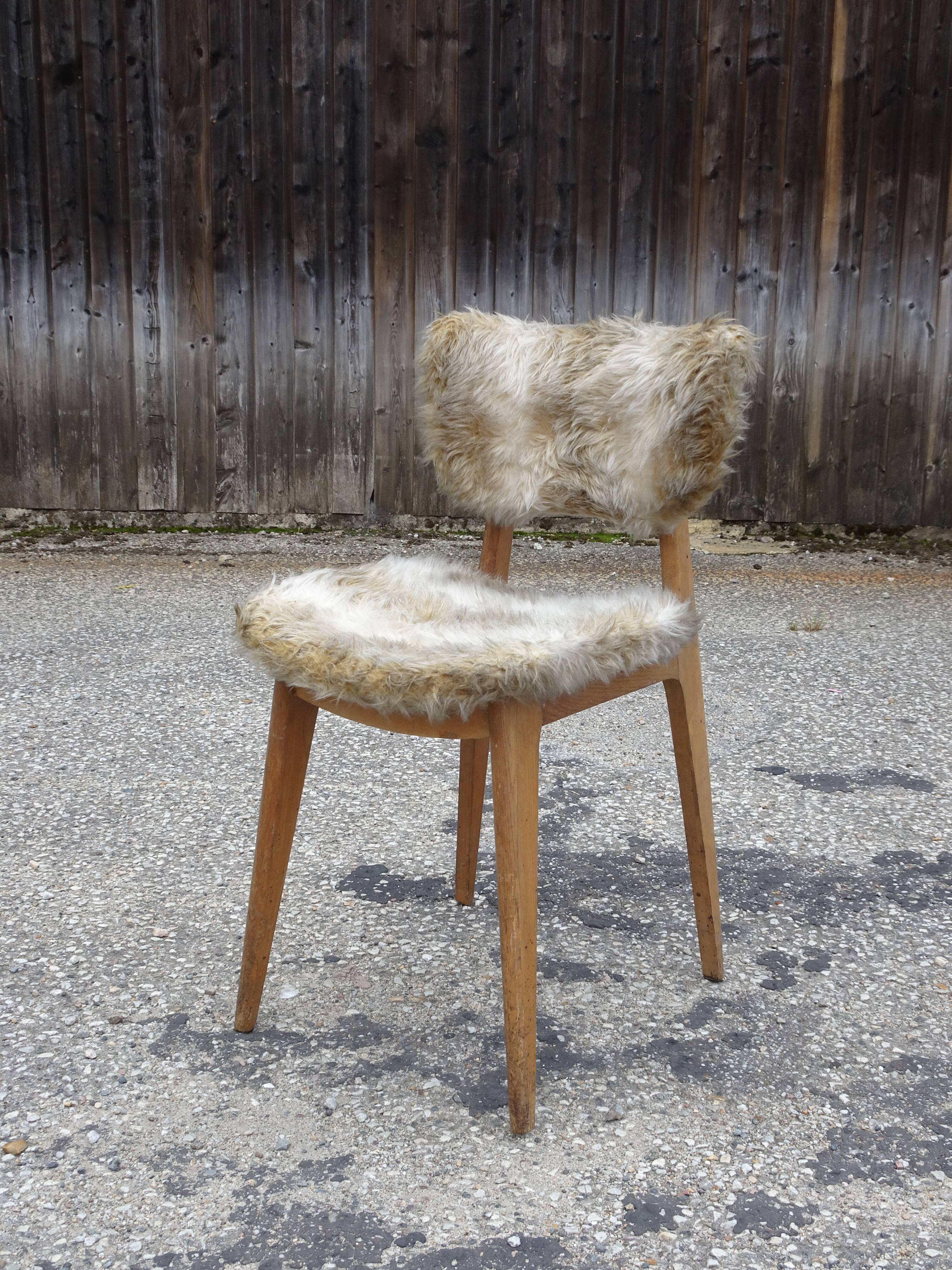 Chair by Roger Landault model 6517, Boutier edition, 1954.