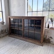 XXL industrial sideboard with glass doors