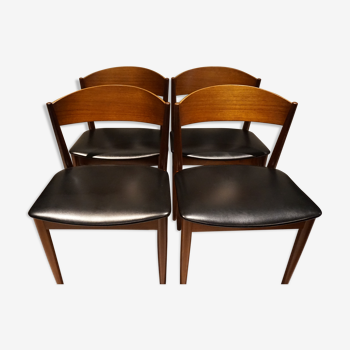 Set of 4 chairs Scandinavian of the 1960s teak by Jydsk Møbelfabrik