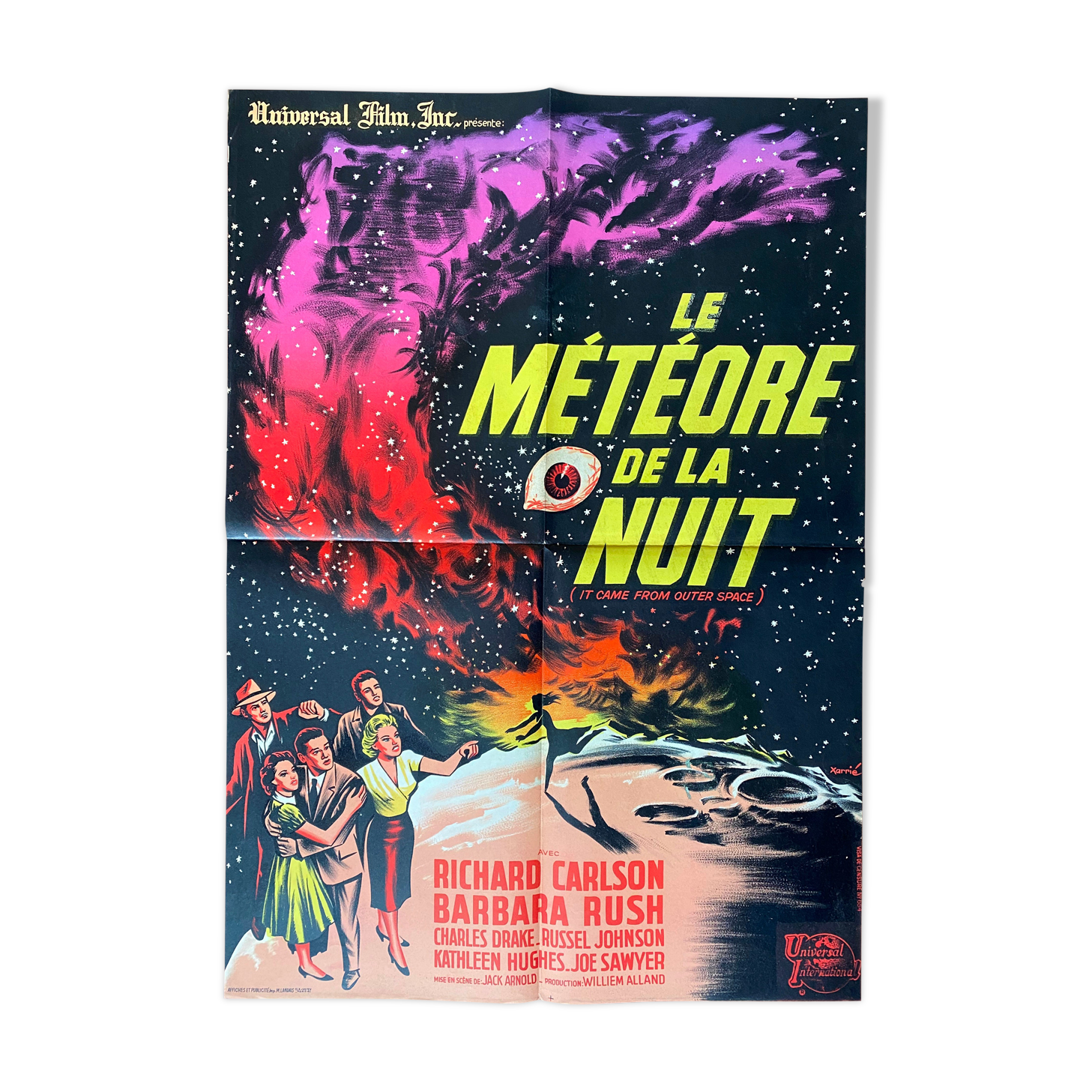 Original movie poster "The Meteor of the Night" Jack Arnold 60x80cm 1953