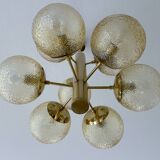 Large Vintage Bubble Glass Pendant Light