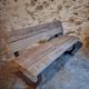 Vintage garden bench – oak and cast iron – from the 1960s
