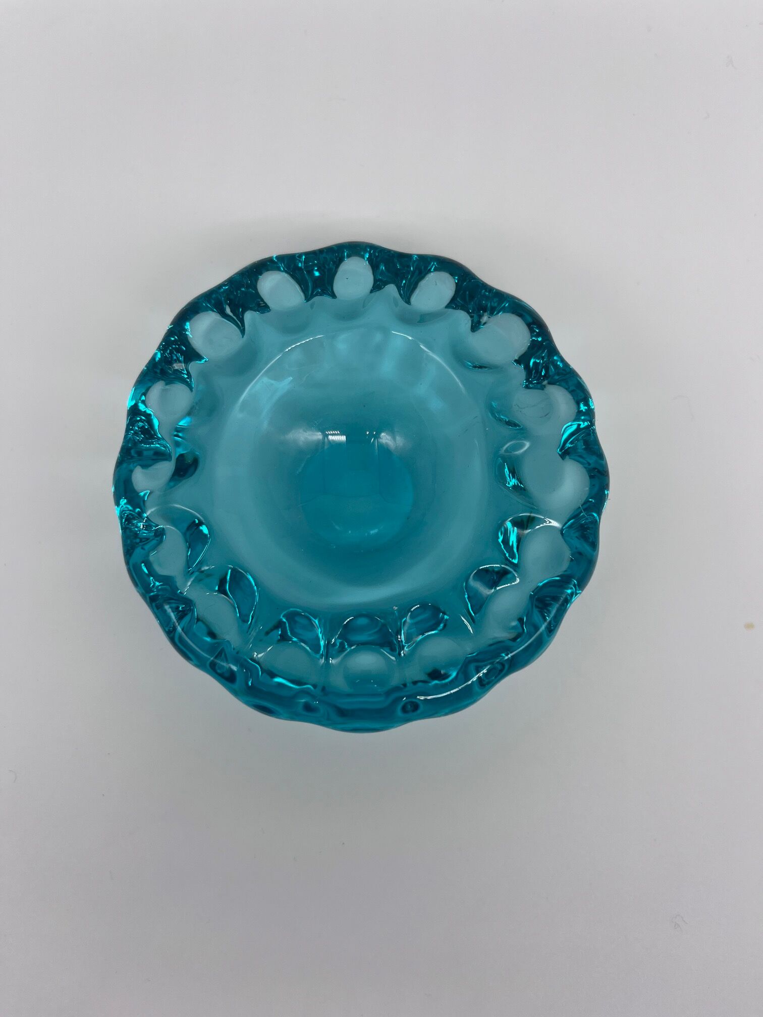 Empty blue crystal pocket