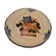 Old plate faience emaillee stamp marine anchor