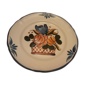 Old plate faience emaillee stamp marine anchor