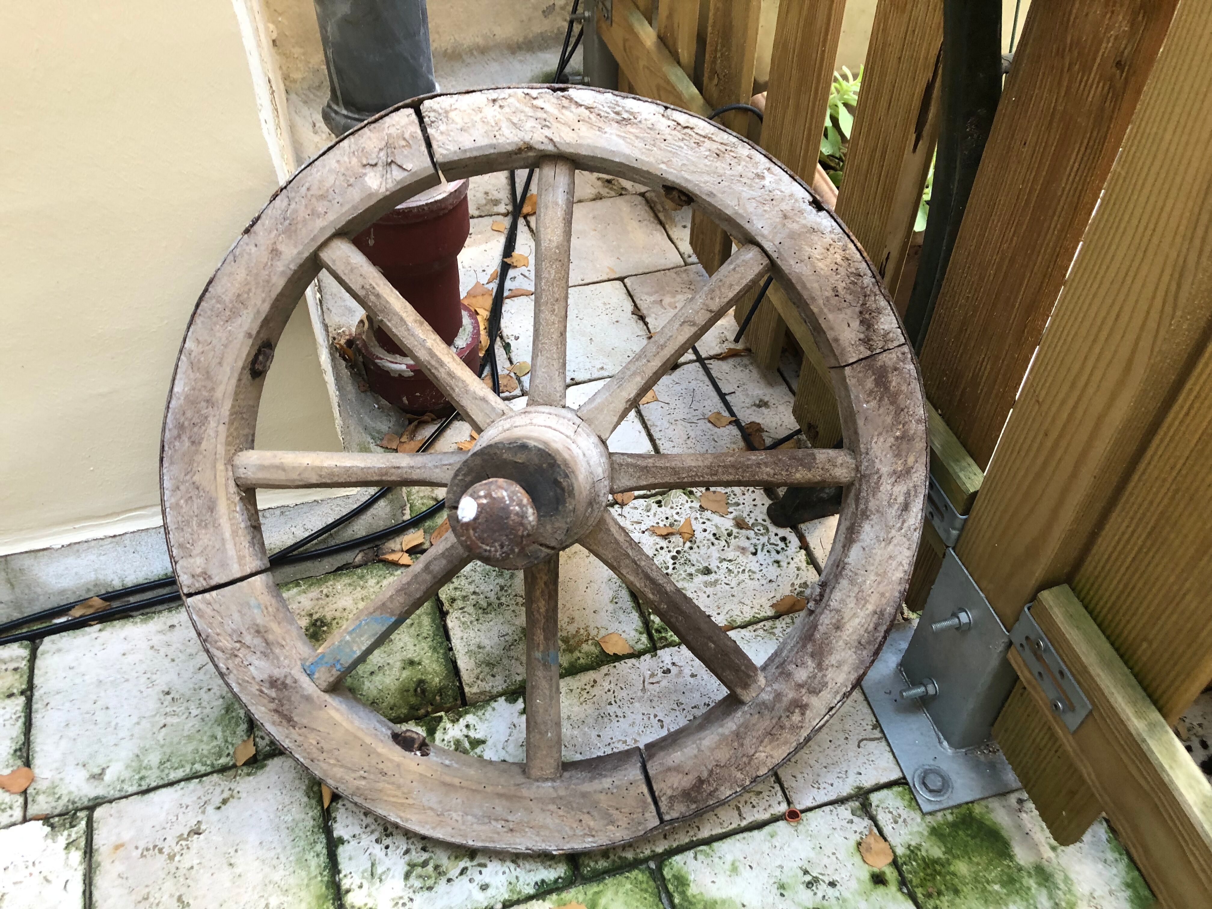 Wheelbarrow old wood and iron