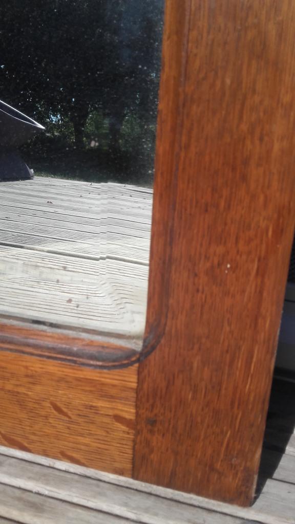 Art Deco door bevelled mirror