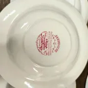 Set of 6 vintage English deep plates – Jardinière model
