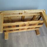 Raw coffee table with shelf