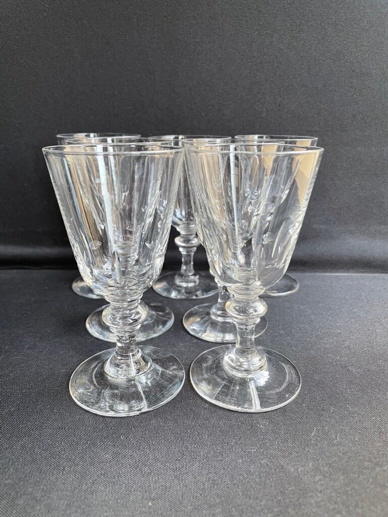 Blown and cut crystal glasses
