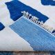 Handmade blue beni mrirt rug