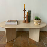 Travertine coffee table