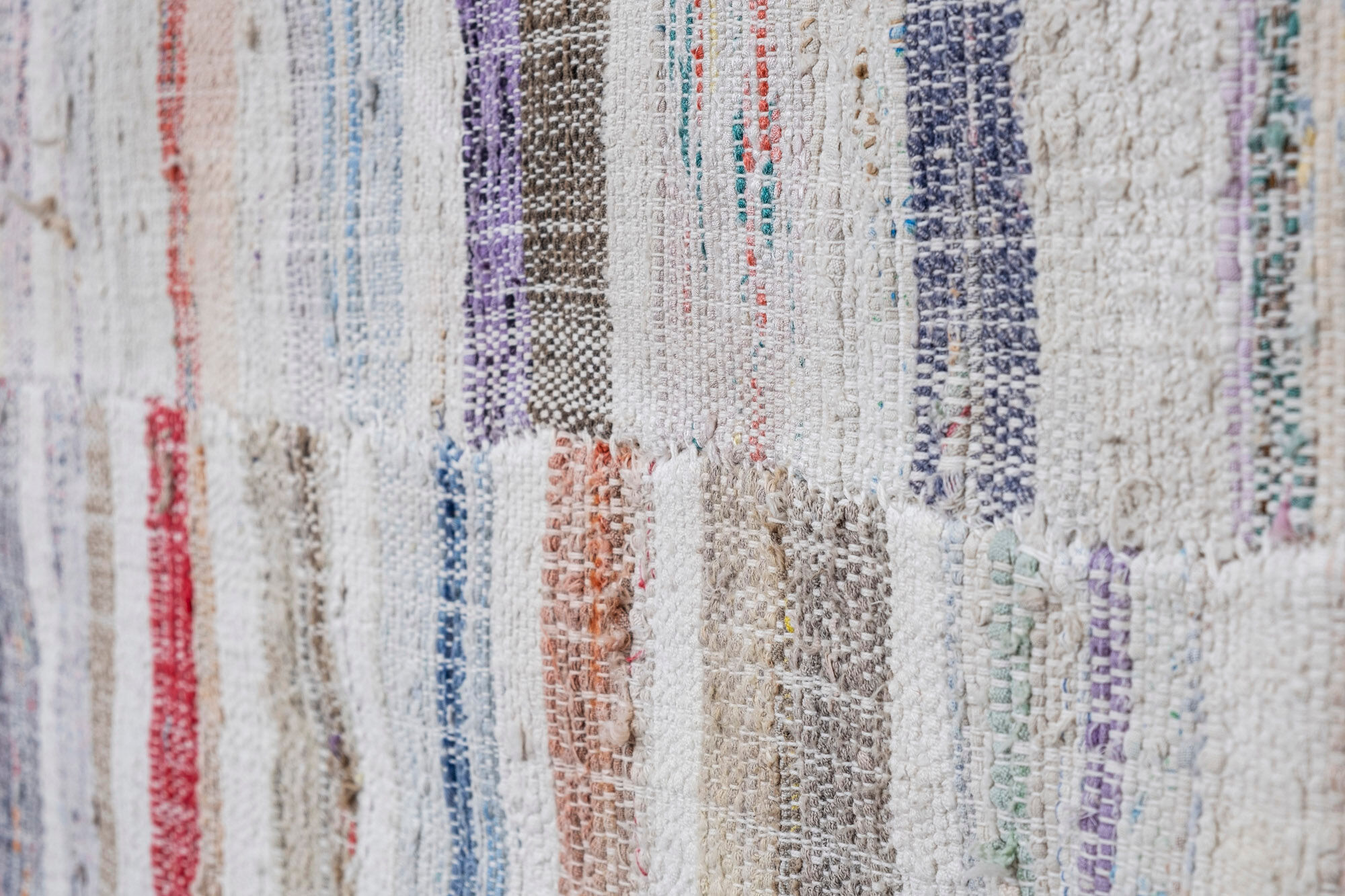 Tapis de chiffon turc années 1970 220 x 420 cm