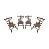 Set de 4 chaises type western