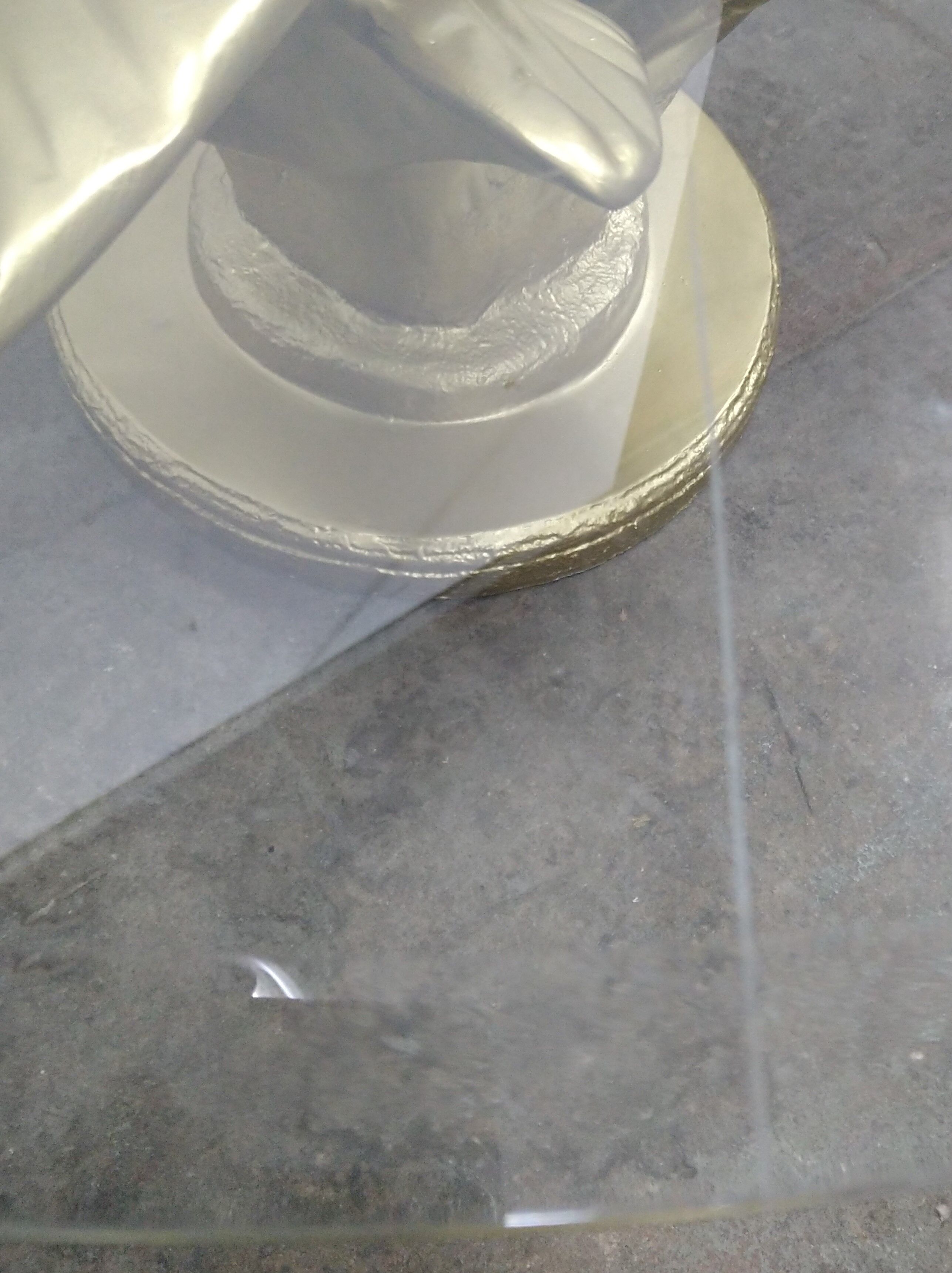 Regency coffee table with faceted glass top