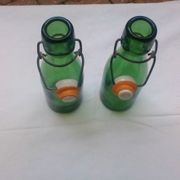 Paire de 2 bouteilles en verre Bulach