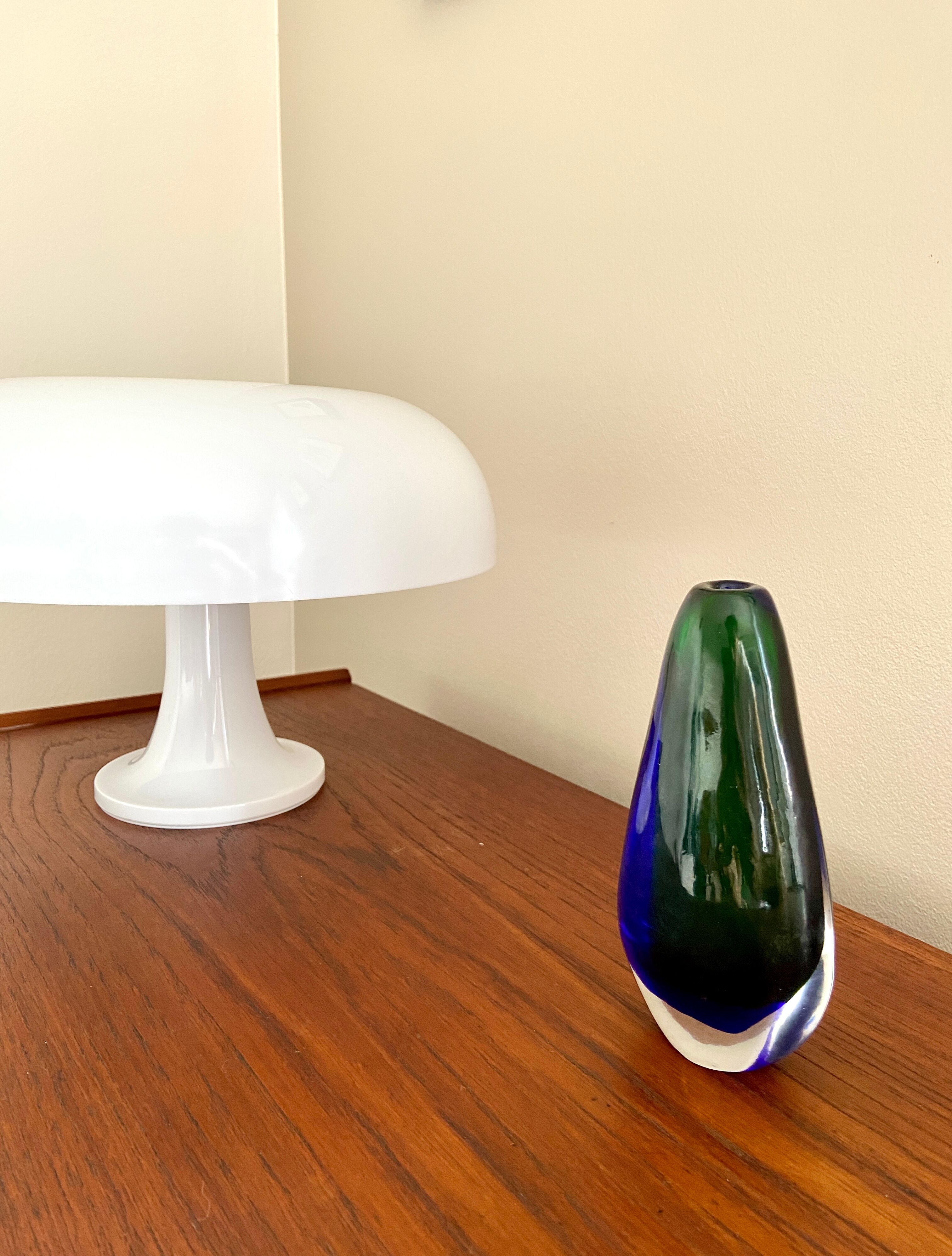 Blue and green murano vase