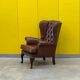 Fauteuil Chesterfield traditionnel anglais en cuir