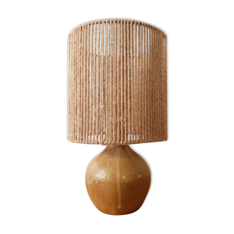 Lampe corde et céramique