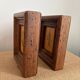 Set of 2 botanical decorative wooden frames, 13cm x 15.5cm