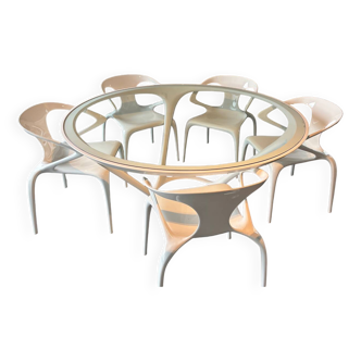 oraito table and ava rochebobois chairs