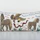 Vintage embroidered cushion cover 46x89 cm